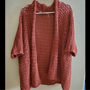 Soft Surroundings Loose Knit Dusty Mauve Cardigan